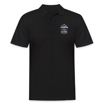 T-Shirt Seine Majestät der Sachse - Männer Poloshirt - Schwarz - Vorne - Kai (181cm)