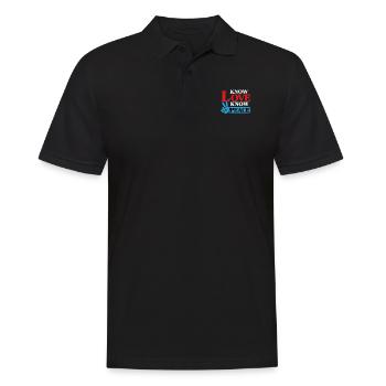 Kenne Liebe kenne Frieden - Männer Poloshirt - Schwarz - Vorne - Kai (181cm)