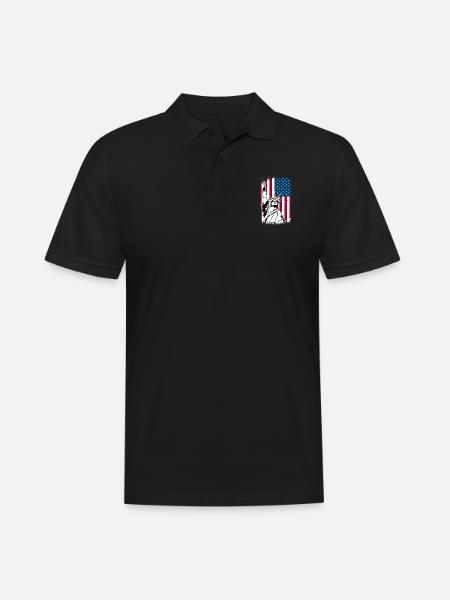 Statue of Liberty America - Men's Polo Shirt - black
