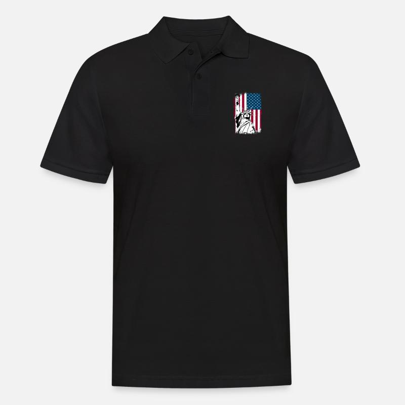 Statua della libertà America - Polo da uomo - nero