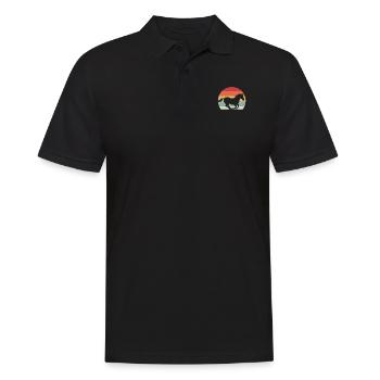 Cavalier de chevaux vintage - Polo Homme - noir - Devant - Kai (181cm)