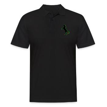 Horse - Men's Polo Shirt - black - Front - Kai (181cm)