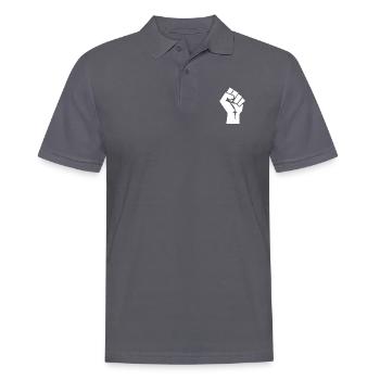 Resist Fist - Men's Polo Shirt - charcoal grey - Front - Nico (186cm)