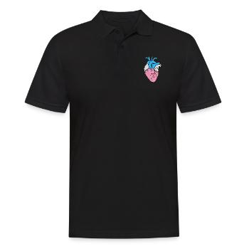 Coeur de LGBT LGBT - Polo Homme - noir - Devant - Kai (181cm)