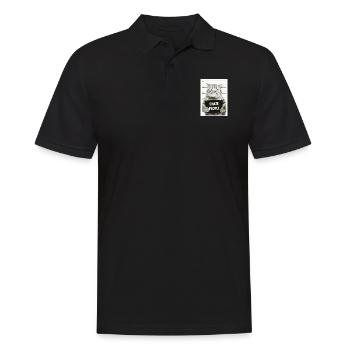 Cat Hates People - Men's Polo Shirt - black - Front - Kai (181cm)
