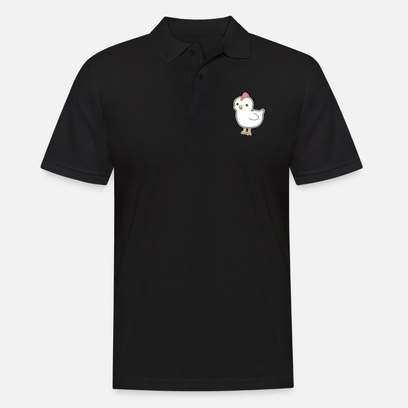 Huhn - Männer Poloshirt - Schwarz