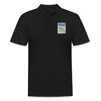Straße am Meer - Männer Poloshirt - Schwarz - Vorne - Kai (181cm)