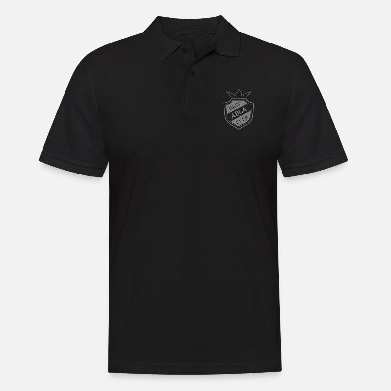 Abla - Männer Poloshirt - Schwarz