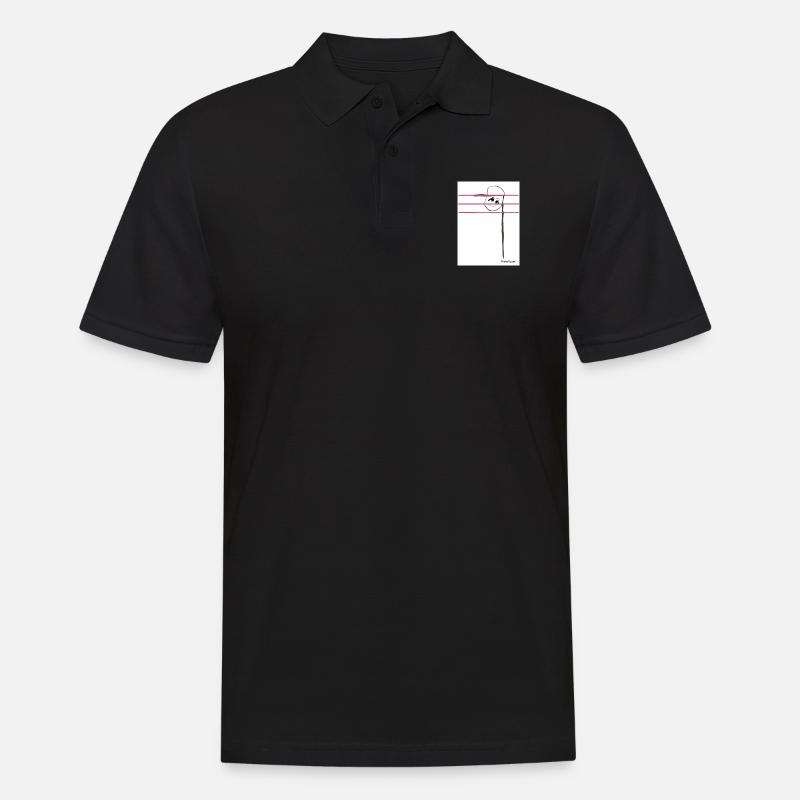 Musiknote - Männer Poloshirt - Schwarz