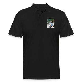 Together / Zusammen - Männer Poloshirt - Schwarz - Vorne - Kai (181cm)