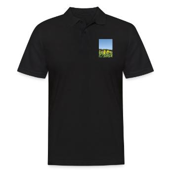 Tournesols et lune matinale - Polo Homme - noir - Devant - Kai (181cm)