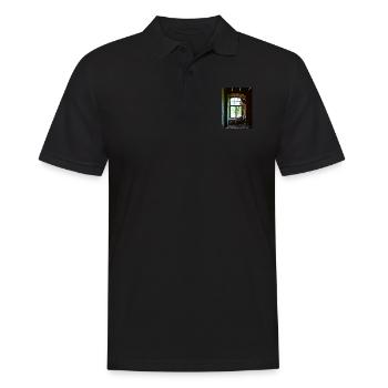 Urbex Photography | Colorful window with tree - Men's Polo Shirt - black - Front - Kai (181cm)