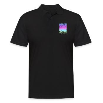 Vintage Blumen Strand Kalifornien Retro Garten USA - Männer Poloshirt - Schwarz - Vorne - Kai (181cm)