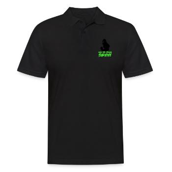 gorilla strong - Männer Poloshirt - Schwarz - Vorne - Kai (181cm)