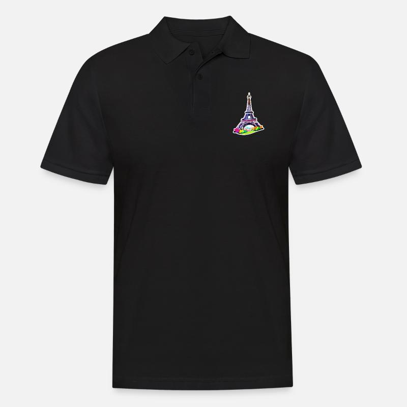 Tour Eiffel #2 - Polo Homme - noir