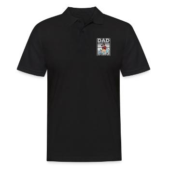 Papa: Der ursprüngliche Influencer - Männer Poloshirt - Schwarz - Vorne - Kai (181cm)