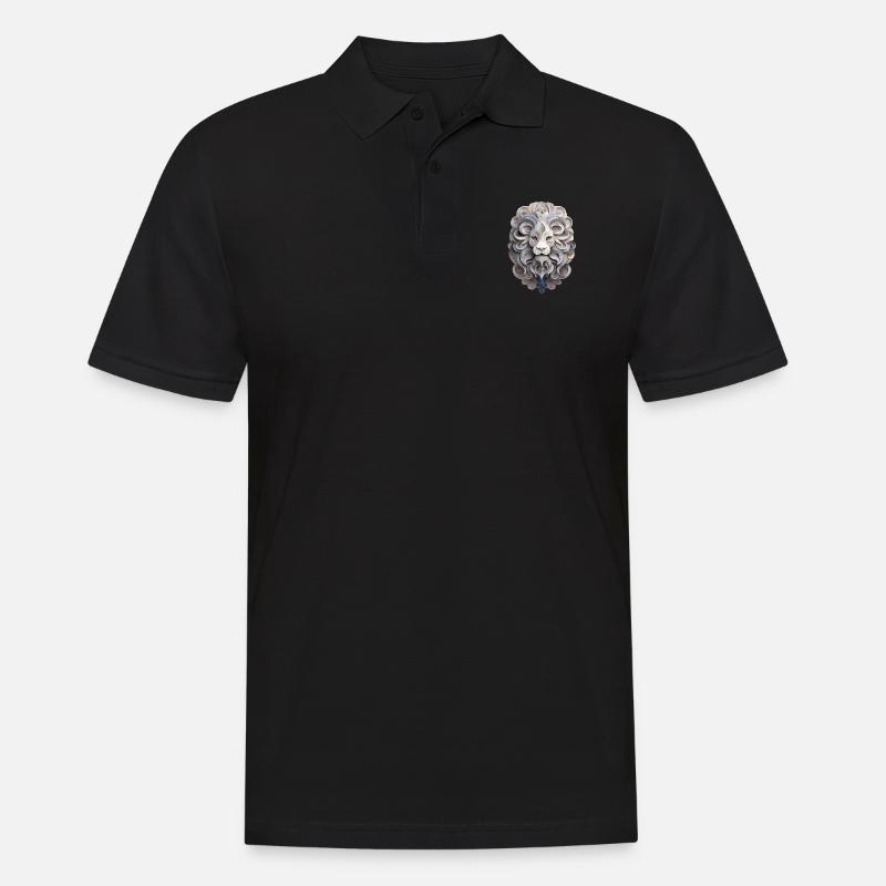 Sternzeichen Löwe - Männer Poloshirt - Schwarz
