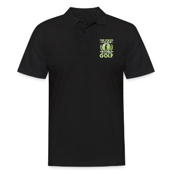 The Voices In My Head Keep Telling Me Golfer Golf - Männer Poloshirt - Schwarz - Vorne - Kai (181cm)