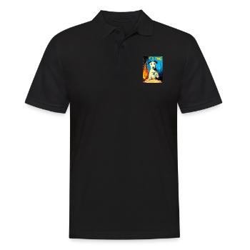 "Its Fine" by van Gogh - Men's Polo Shirt - black - Front - Kai (181cm)
