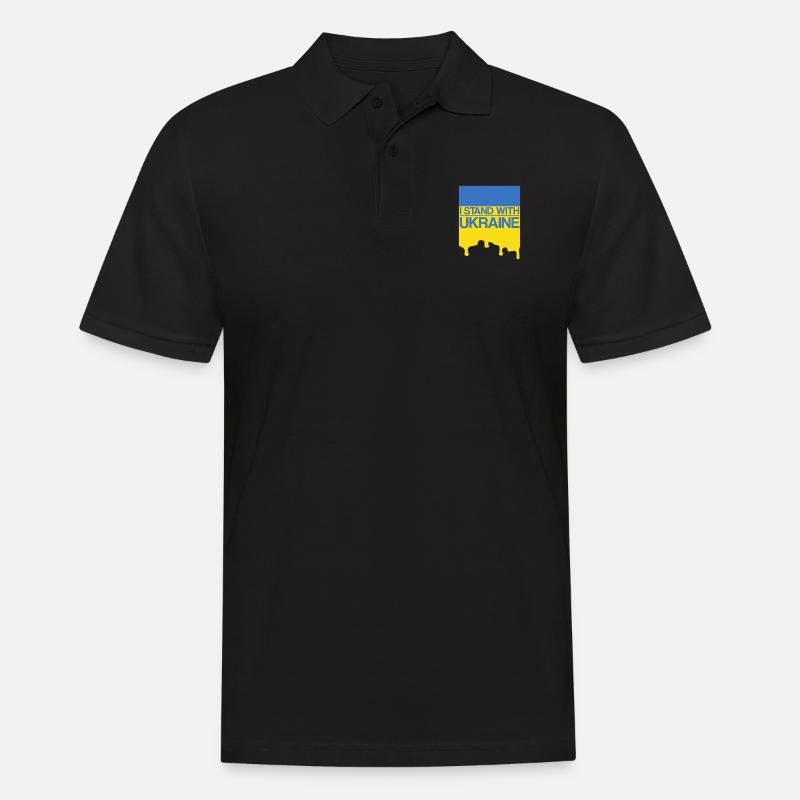 Io sto con l'Ucraina con il sostegno ucraino Ucraina Ucraina - Polo da uomo - nero