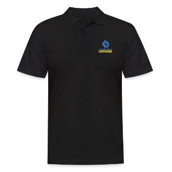 STAND WITH UKRAINE Je Soutien L'Ukraine - Polo Homme - noir - Devant - Kai (181cm)
