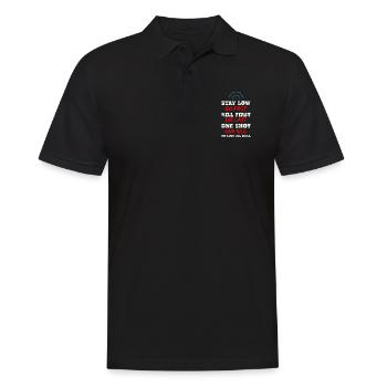 Sniper You Can Run But You Will Just Die Tired - Männer Poloshirt - Schwarz - Vorne - Kai (181cm)