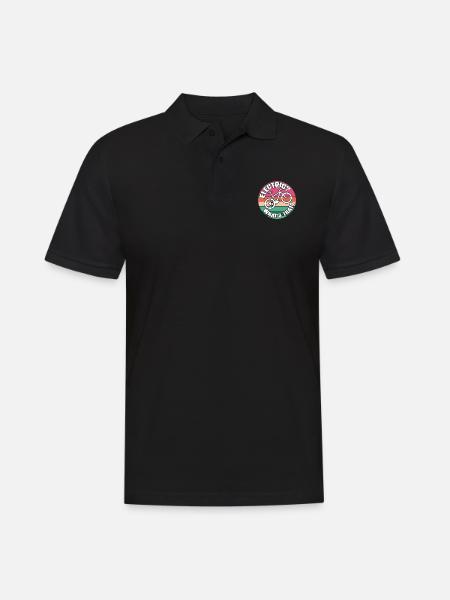 Cycling without electricity and battery - Men's Polo Shirt - black