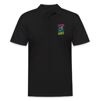 Jeder fällt hin - es kommt nur darauf an, wie - Männer Poloshirt - Schwarz - Vorne - Kai (181cm)