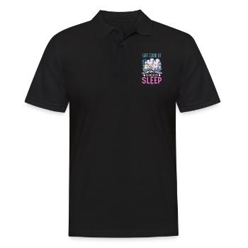 müde vom Schafe zählen Kinder Baby - Männer Poloshirt - Schwarz - Vorne - Kai (181cm)