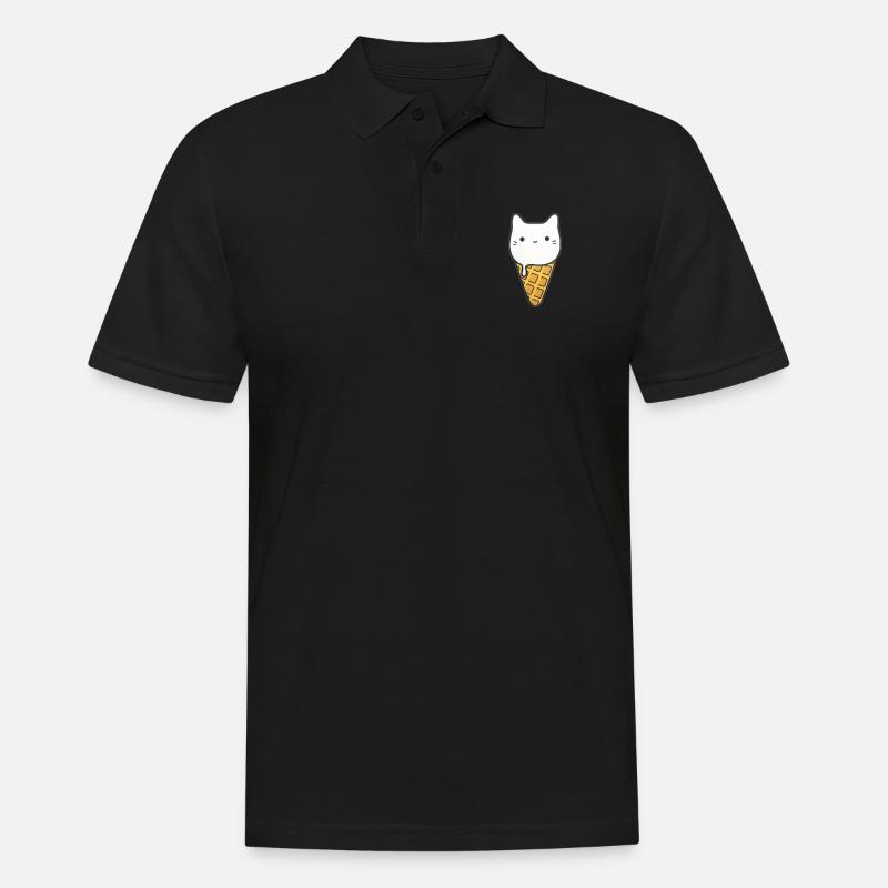 Kätzchen - Männer Poloshirt - Schwarz