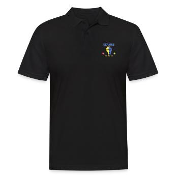 Die Ukraine ruft mich an und ich muss in die Ukraine - Männer Poloshirt - Schwarz - Vorne - Kai (181cm)