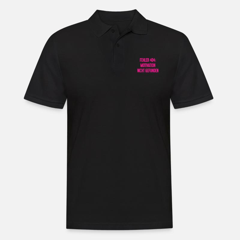 Error 404: Motivation not found - Men's Polo Shirt - black