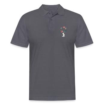 Lustiger Hund - Männer Poloshirt - Anthrazit - Vorne - Nico (186cm)