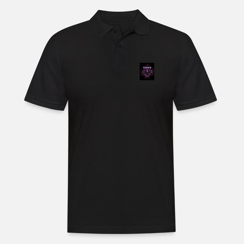 Neon Tiger - Männer Poloshirt - Schwarz