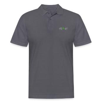 Große Spinne mit Herzlinie ich liebe Spinnen - Männer Poloshirt - Anthrazit - Vorne - Nico (186cm)