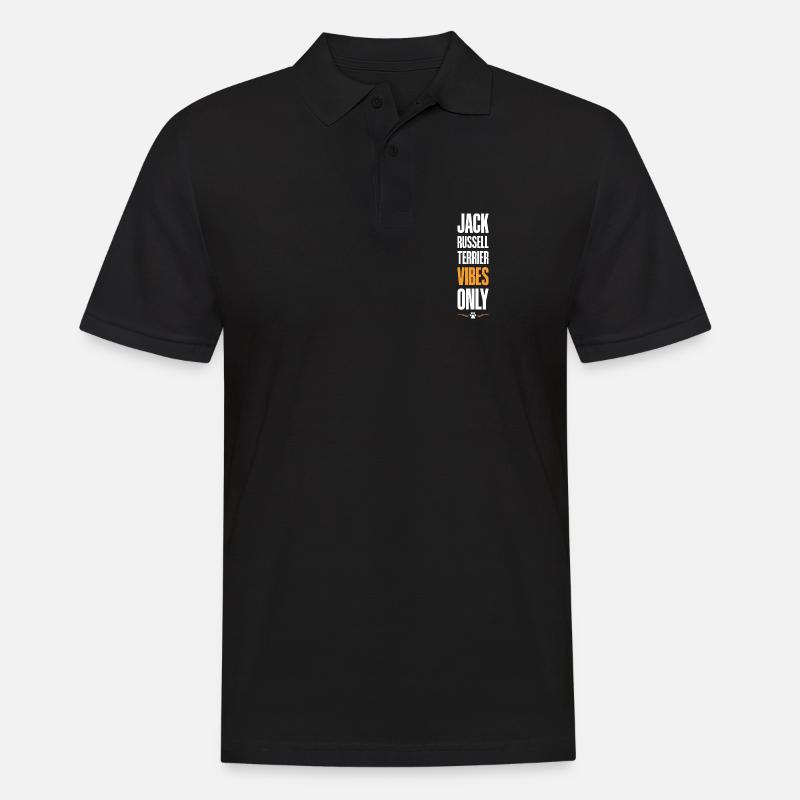 Jack Russell Terrier Vibes - Männer Poloshirt - Schwarz