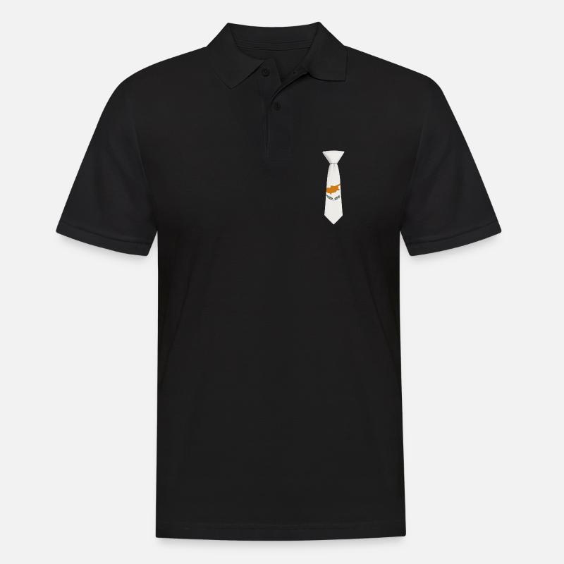 Cravate chypriote – Conception du drapeau - Polo Homme - noir