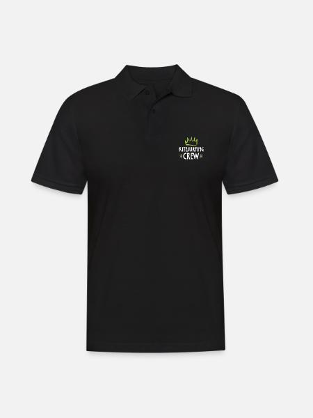 Kitesurfing Crew - Männer Poloshirt - Schwarz