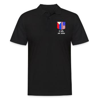 Fil-Am Design für stolze Pinoys - Männer Poloshirt - Schwarz - Vorne - Kai (181cm)