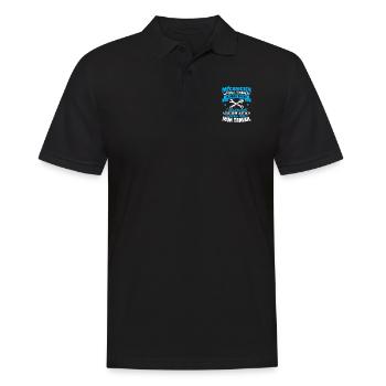 Humour Cadeau pour Mécanicien - Polo Homme - noir - Devant - Kai (181cm)