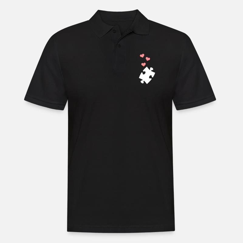 Puzzle - Männer Poloshirt - Schwarz