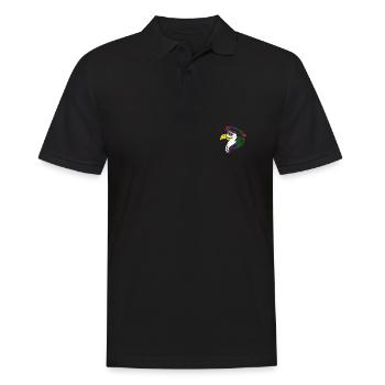 Gambia - Männer Poloshirt - Schwarz - Vorne - Kai (181cm)