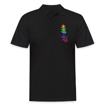 hon sha ze sho nen rainbow - Men's Polo Shirt - black - Front - Kai (181cm)