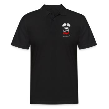 Live Love Fight - Men's Polo Shirt - black - Front - Kai (181cm)