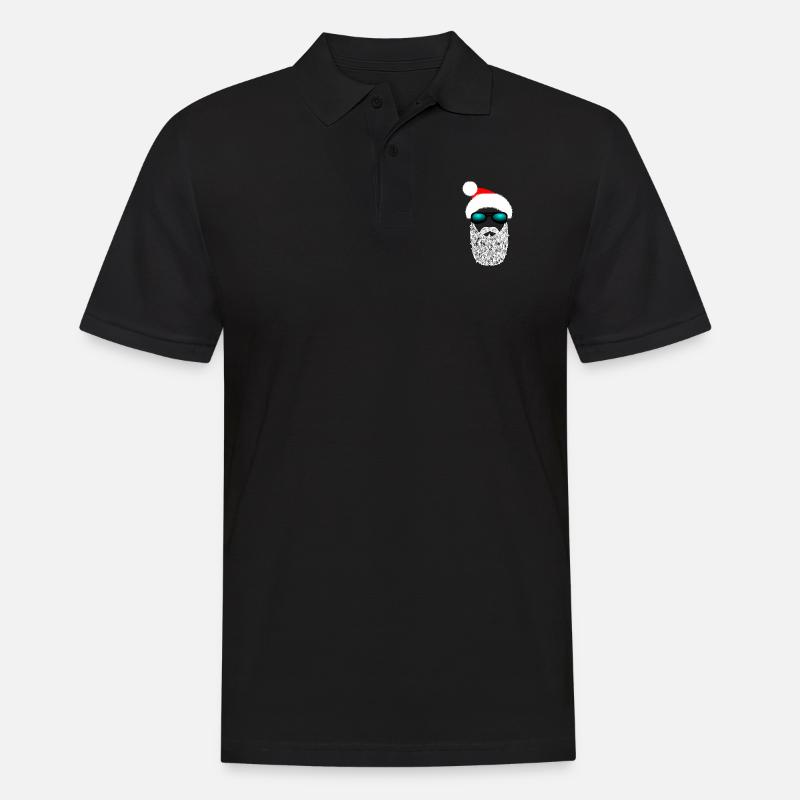 Weihnachtspullover - Hipster Claus - Männer Poloshirt - Schwarz