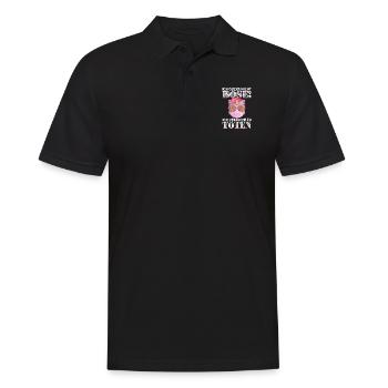 Einhorn Einhörner böse Sprüche Unicorn Geschenk - Männer Poloshirt - Schwarz - Vorne - Kai (181cm)