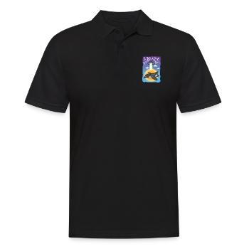 I believe I can fly.Penguin is flying. - Men's Polo Shirt - black - Front - Kai (181cm)