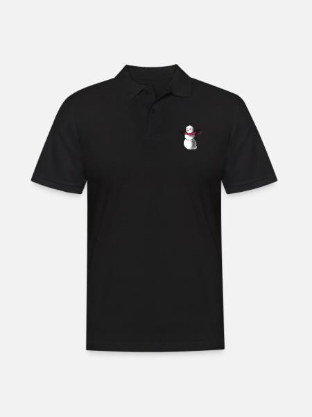 snowman - Men's Polo Shirt - black