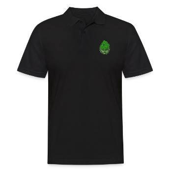 Spinat Vegan vegetarisch Vegetarier Geschenk - Männer Poloshirt - Schwarz - Vorne - Kai (181cm)