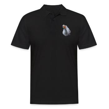 Gans - Männer Poloshirt - Schwarz - Vorne - Kai (181cm)